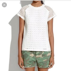 Madewell eyelet top